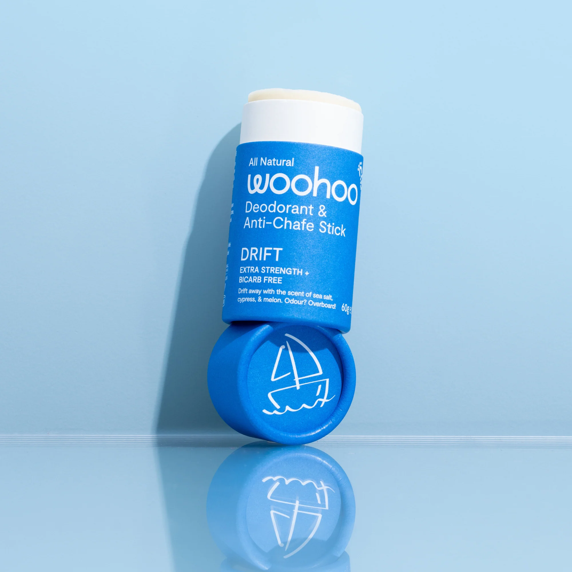 WOOHOO Natural Deodorant & Anti-Chafe Stick (Drift) 60g - Image 2