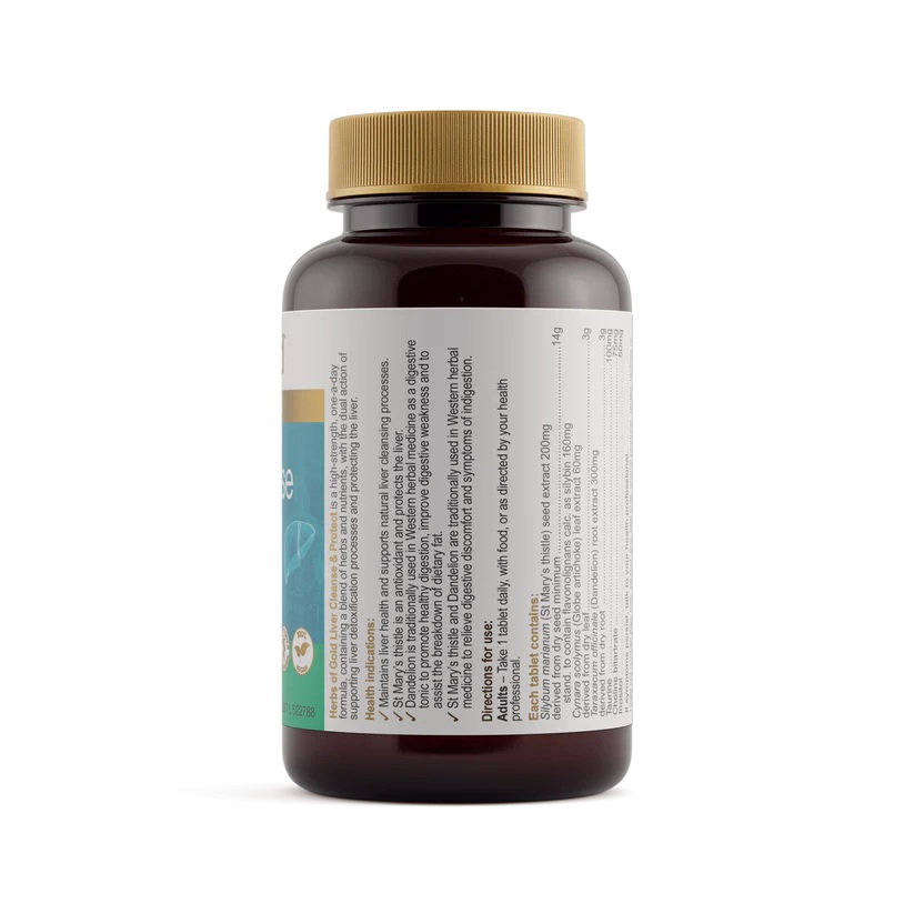 HERBS OF GOLD Liver Cleanse & Protect 60 Tabs - Image 3